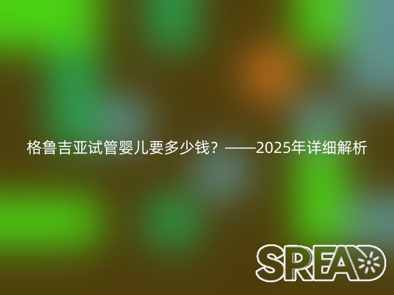格鲁吉亚试管婴儿要多少钱？——2025年详细解析
