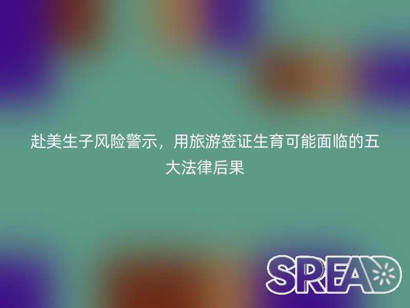 赴美生子风险警示，用旅游签证生育可能面临的五大法律后果