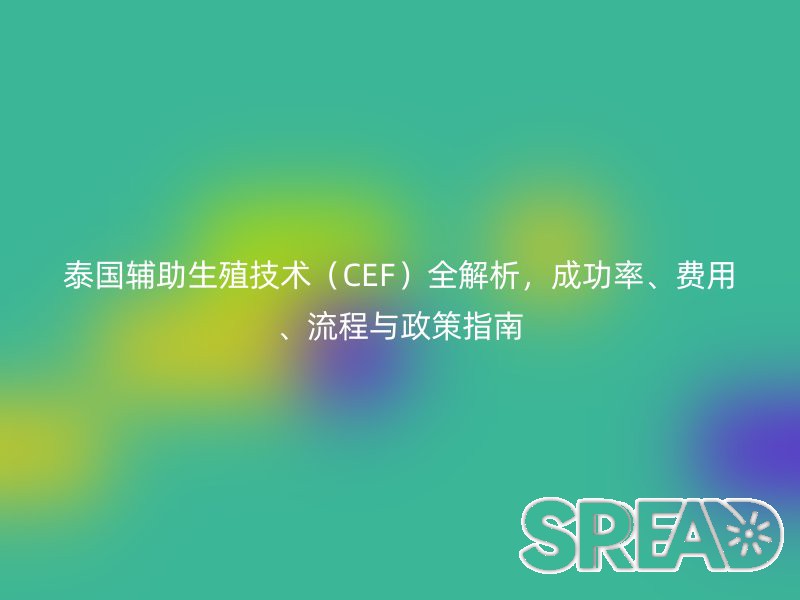 泰国辅助生殖技术（CEF）全解析，成功率、费用、流程与政策指南