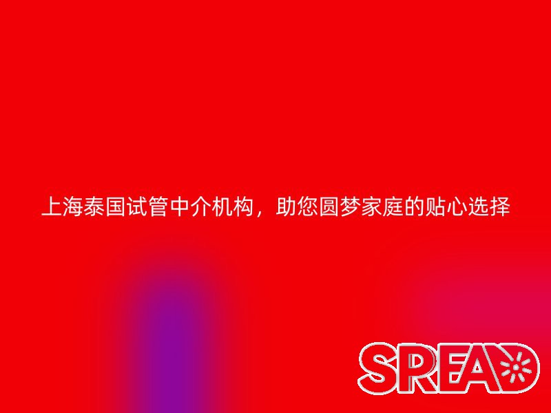 上海泰国试管中介机构，助您圆梦家庭的贴心选择