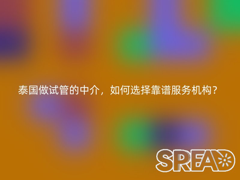 泰国做试管的中介，如何选择靠谱服务机构？