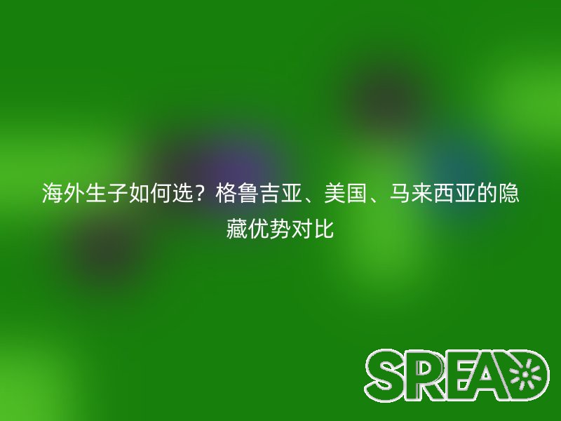 海外生子如何选？格鲁吉亚、美国、马来西亚的隐藏优势对比