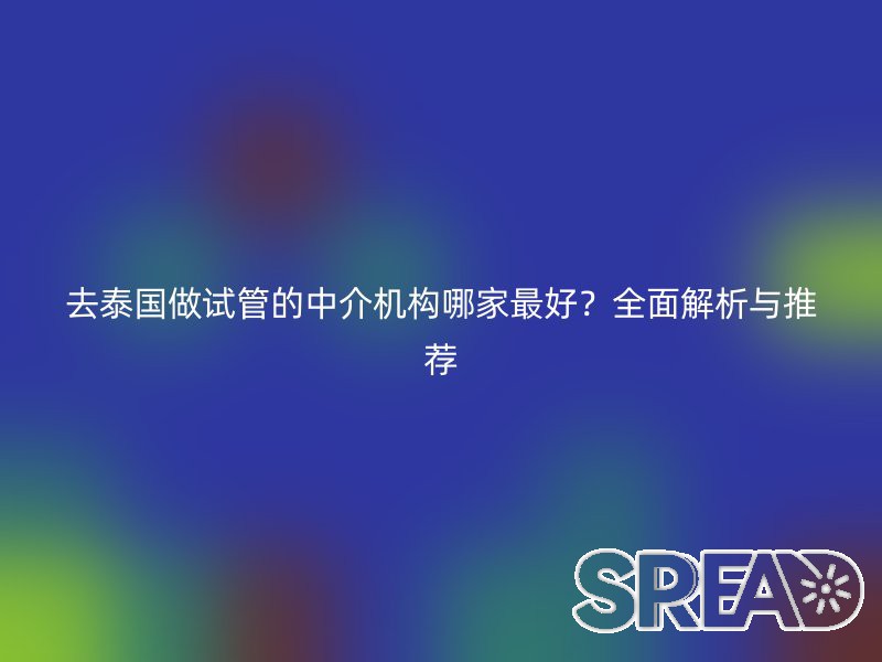 去泰国做试管的中介机构哪家最好？全面解析与推荐