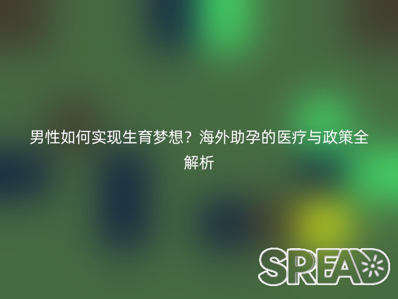 男性如何实现生育梦想？海外助孕的医疗与政策全解析