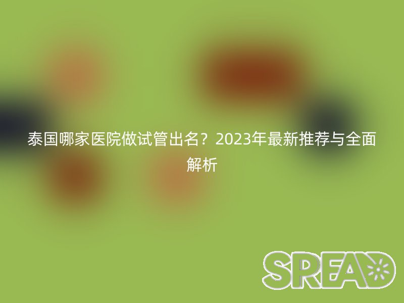 泰国哪家医院做试管出名？2025年最新推荐与全面解析