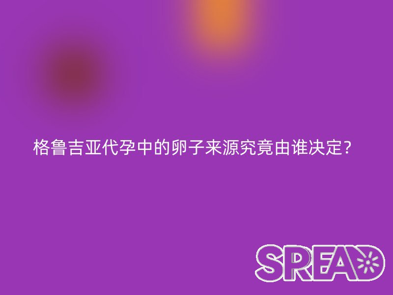 格鲁吉亚助孕中的卵子来源究竟由谁决定？