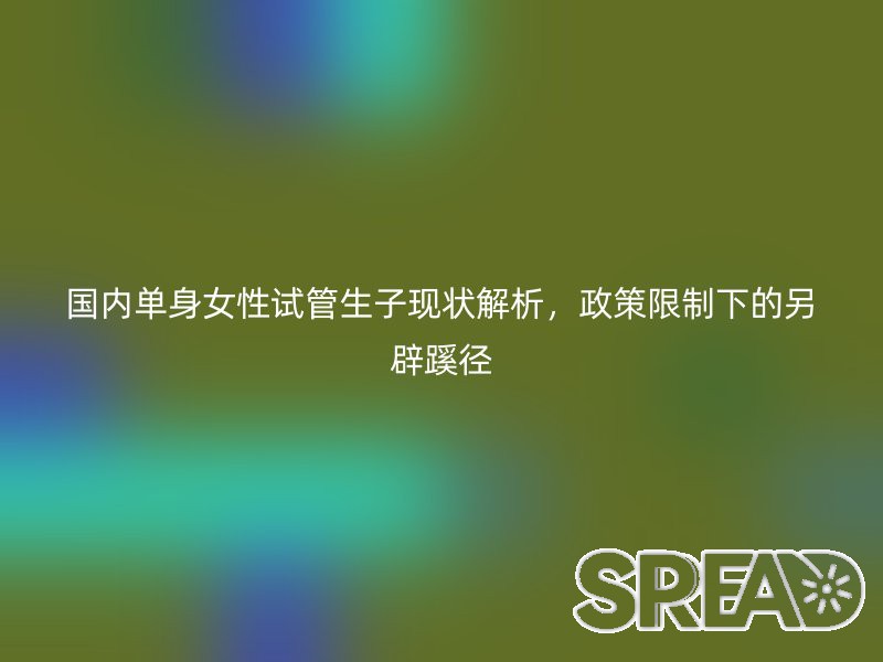 国内单身女性试管生子现状解析，政策限制下的另辟蹊径