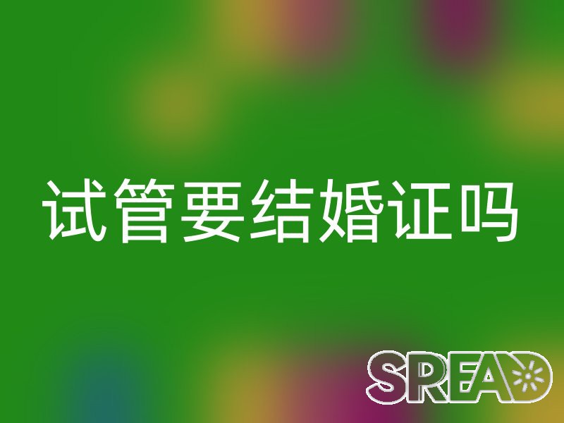 “试管要结婚证吗？” 国内外的准父母们该如何抉择？