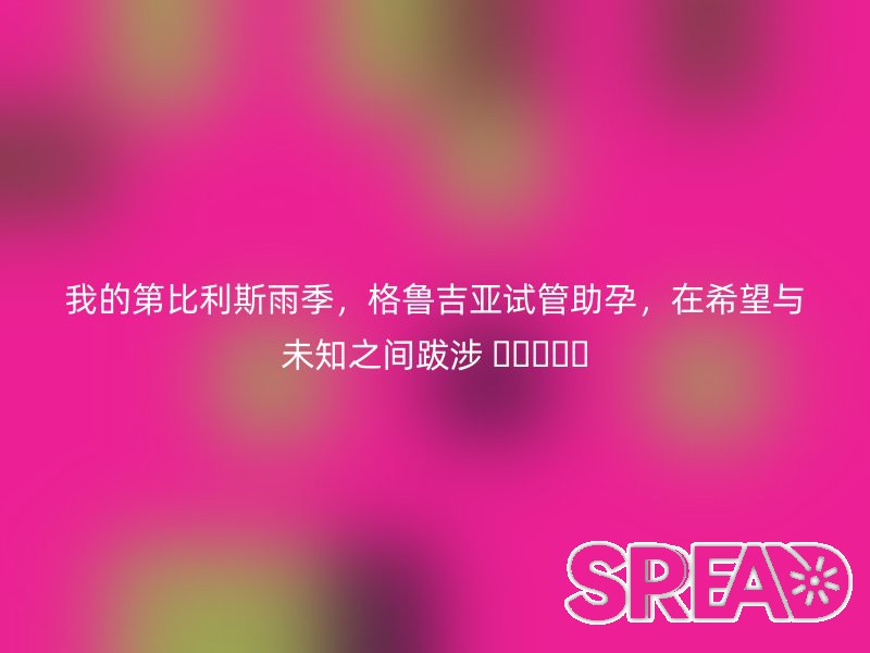 我的第比利斯雨季，格鲁吉亚试管助孕，在希望与未知之间跋涉