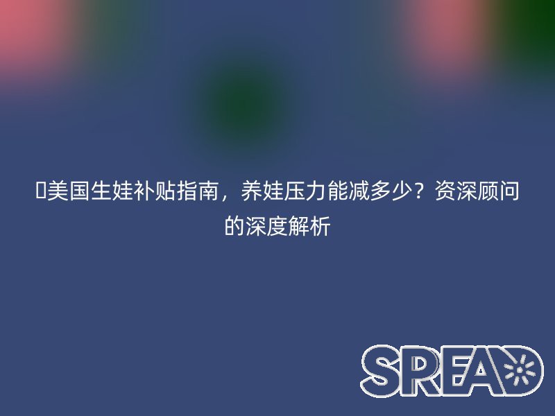 美国生育补贴体系全解析：从政策框架到新移民实操指南